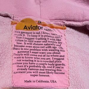 Aviator Nation size M. Pink.  Zip up hoodie.
